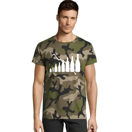 Alkohol Flaschen Evolution Männer T-Shirt