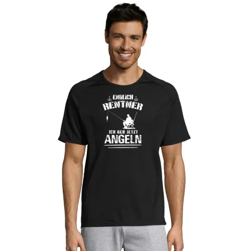Angel Rente Angler Rentner Geh Jetzt Angeln Spruch Männer T-Shirt