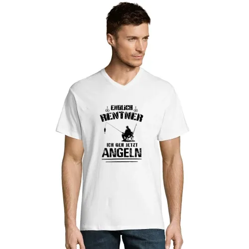 Angel Rente Angler Rentner Geh Jetzt Angeln Spruch Männer T-Shirt