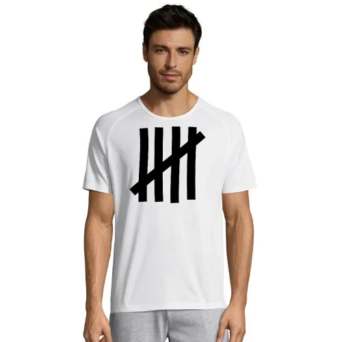 Anstreich Striche als Zaun Männer T-Shirt
