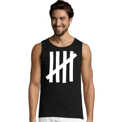 Anstreich Striche als Zaun Männer T-Shirt