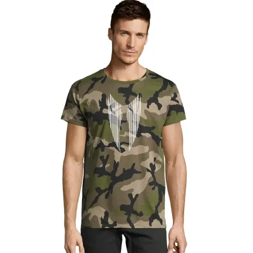 Anzug mit Krawatte in Strichcode Männer T-Shirt