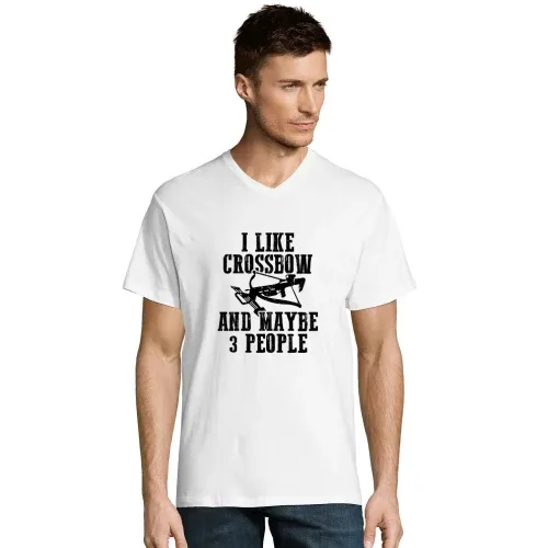 Armbrust Spruch I Like Crossbow und Maybe 3 People T-Shirt Männer Victory