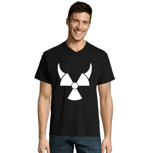 Atom Symbol mit Teufelshörner Männer T-Shirt