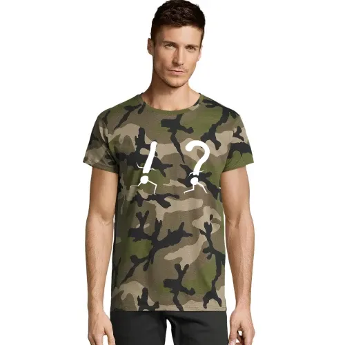 Ausrufezeichen jagt Fragezeichen Männer T-Shirt