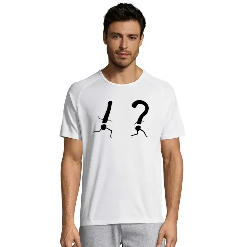 Ausrufezeichen jagt Fragezeichen Männer T-Shirt