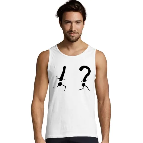Ausrufezeichen jagt Fragezeichen Männer T-Shirt