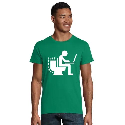 Bad Blogger auf Toilette Männer T-Shirt