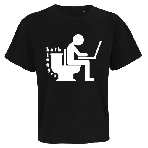Bad Blogger auf Toilette Männer T-Shirt