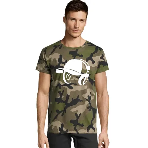 Basecap mit Kopfhörer Männer T-Shirt