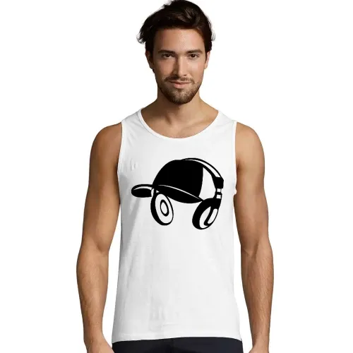 Basecap mit Kopfhörer Männer T-Shirt