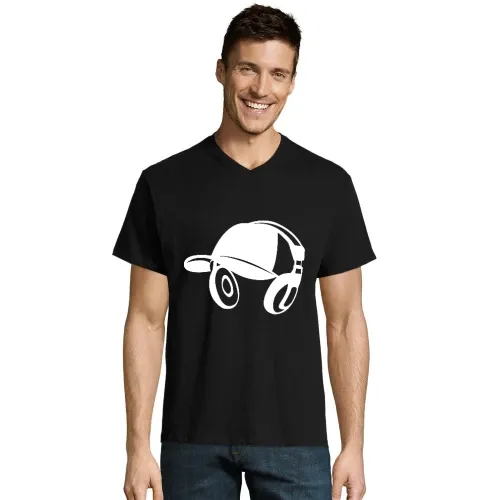 Basecap mit Kopfhörer T-Shirt Männer Victory