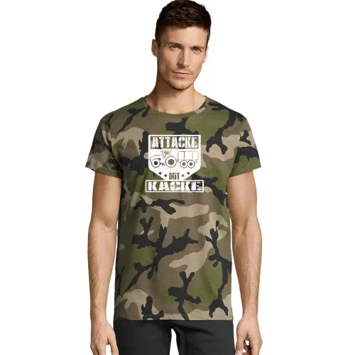 Bauer Landwirt Feldarbeit Gülle Attacke Mit Kacke Männer T-Shirt