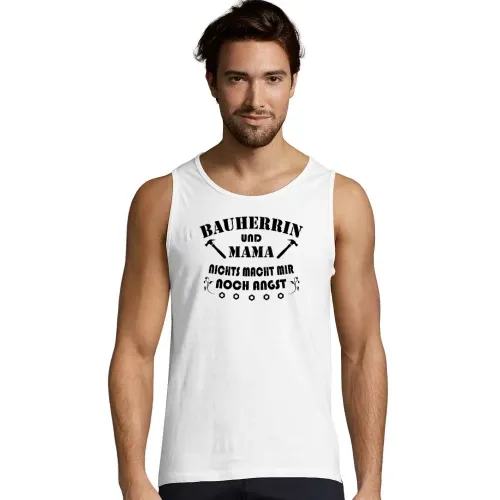 Bauherr Hausbau Baustelle Bauherrin Mama Spruch Männer T-Shirt