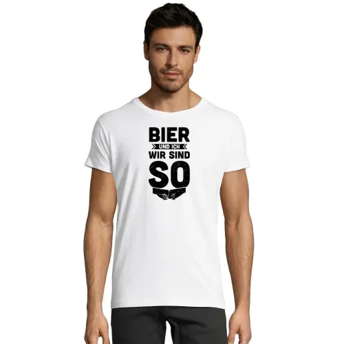 Bier und Ich Wir Sind So - Biergarten Bierzelt Motiv Männer T-Shirt