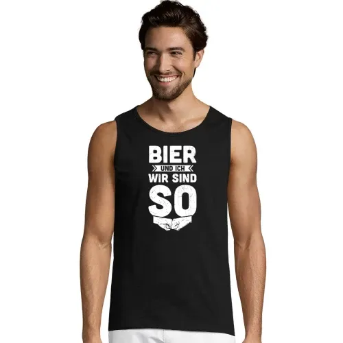 Bier und Ich Wir Sind So - Biergarten Bierzelt Motiv Männer T-Shirt