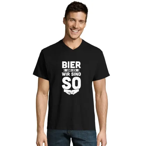 Bier und Ich Wir Sind So - Biergarten Bierzelt Motiv Männer T-Shirt