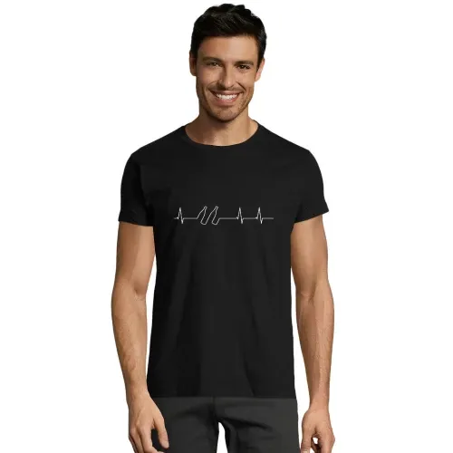 Bierflaschen Herzschlag Männer T-Shirt