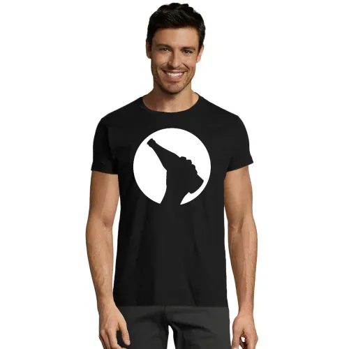 Biermond mit einer Bierflasche in der Hand Männer T-Shirt