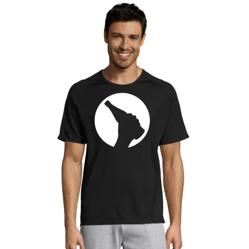 Biermond mit einer Bierflasche in der Hand Männer T-Shirt