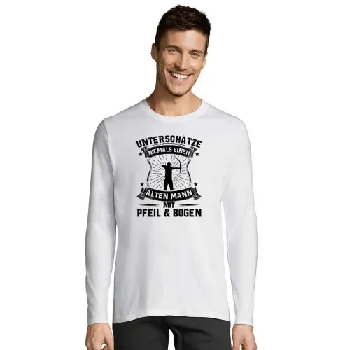 Bogenschießen Alter Mann Spruch Archer Bogensport T-Shirt Männer Imperial LSL
