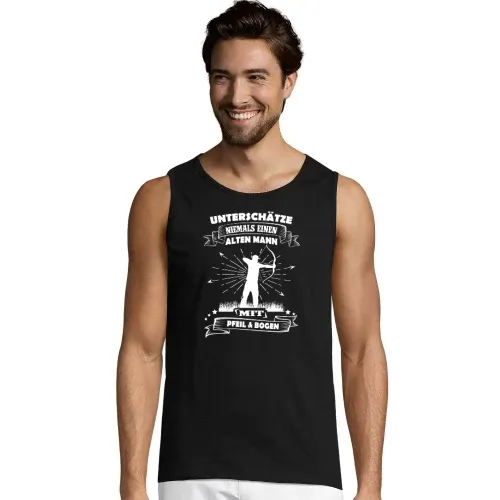 Bogenschießen Alter Mann Spruch Archer Bogensport Männer T-Shirt