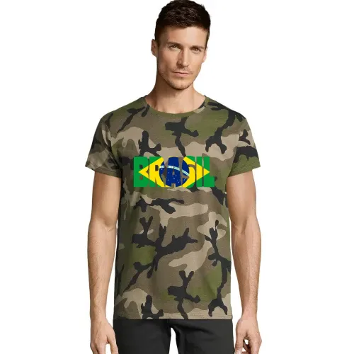 Brasilien mit Fahne Männer T-Shirt