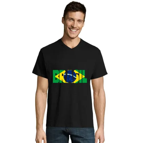 Brasilien mit Fahne Männer T-Shirt