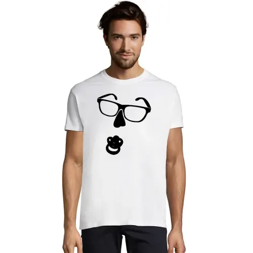 Brille mit Nase und Schnuller Männer T-Shirt