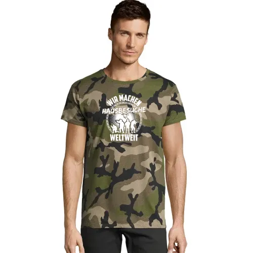 Bundeswehr Elite Army Soldat Hausbesuche Weltweit Männer T-Shirt