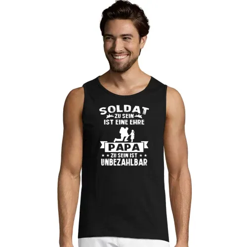 Bundeswehr Vater Ehre - Soldat Papa mit Tochter Männer T-Shirt