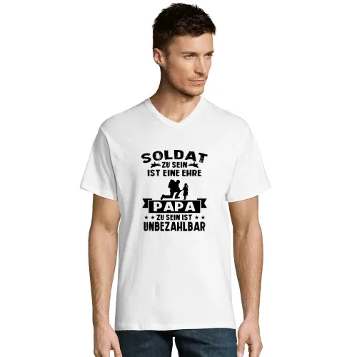 Bundeswehr Vater Ehre - Soldat Papa mit Tochter Männer T-Shirt