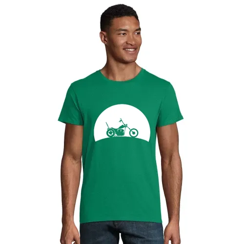 Chopper im Sonnenuntergang Männer T-Shirt