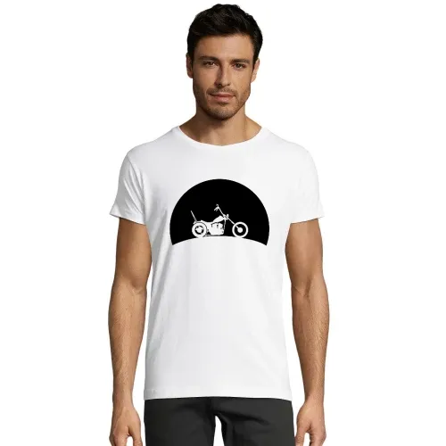 Chopper im Sonnenuntergang Männer T-Shirt