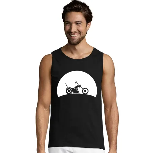 Chopper im Sonnenuntergang Männer T-Shirt