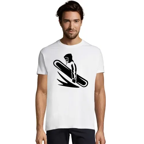 Cooler Snowboarder im Hoodie Männer T-Shirt Cooler Snowboarder im Hoodie T-Shirt
