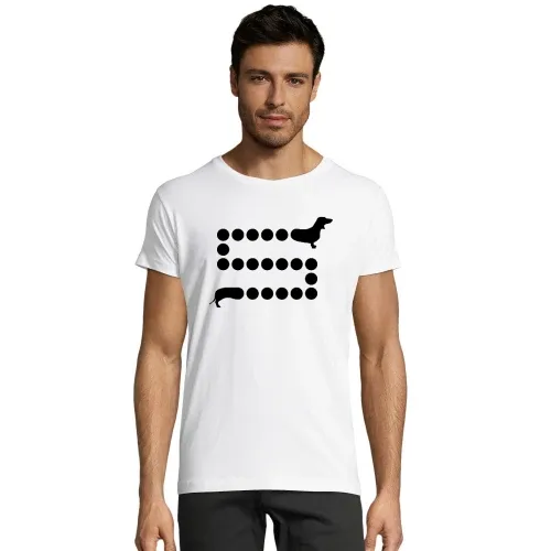 Dackellauf mit Punkten Männer T-Shirt