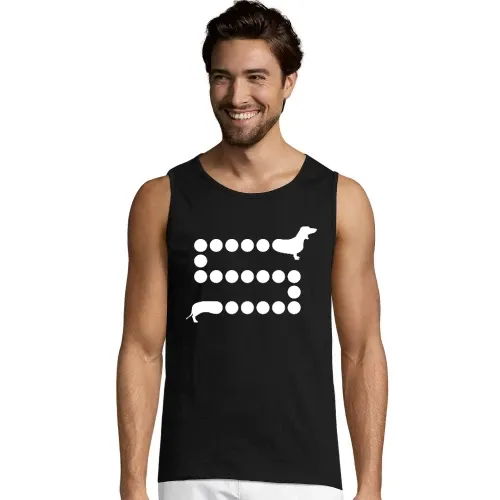 Dackellauf mit Punkten Männer T-Shirt
