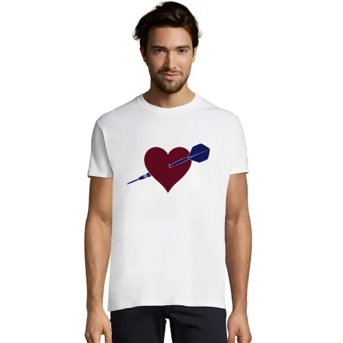 Dartpfeil durch Herz Männer T-Shirt Dartpfeil durch Herz T-Shirt
