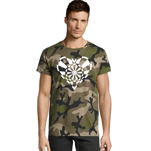 Dartscheiben Herz Männer T-Shirt