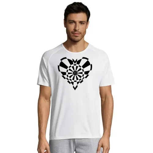 Dartscheiben Herz Männer T-Shirt
