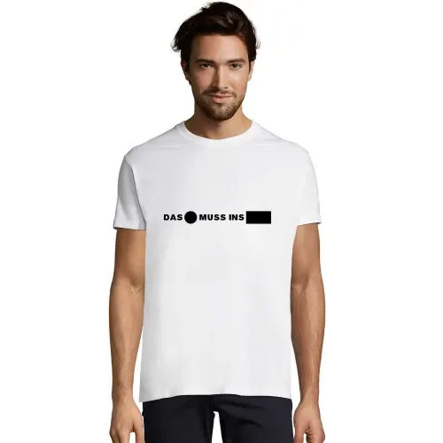 Das Runde muss ins Eckige Männer T-Shirt Das Runde muss ins Eckige T-Shirt
