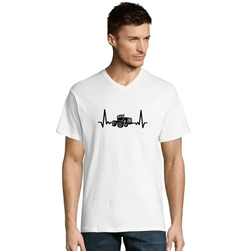 DDR Trecker Herzschlag K700 Schlepper Traktor Puls Männer T-Shirt