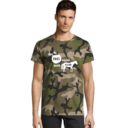 der Apfel fällt nicht weit vom Pferd Männer T-Shirt
