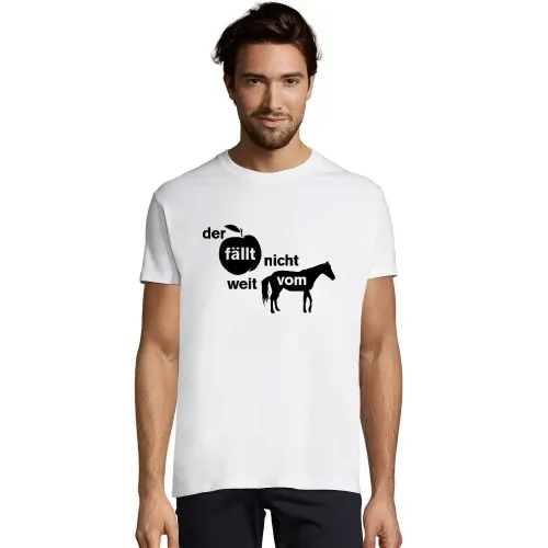 der Apfel fällt nicht weit vom Pferd Männer T-Shirt