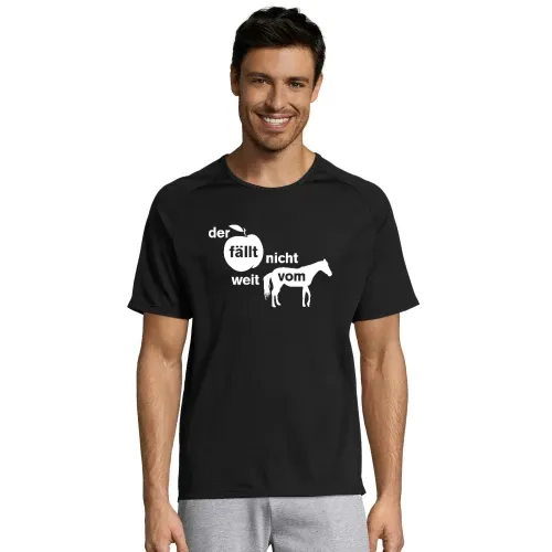 der Apfel fällt nicht weit vom Pferd Männer T-Shirt