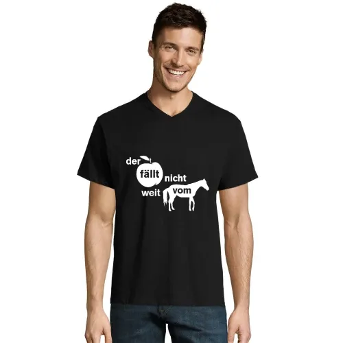 der Apfel fällt nicht weit vom Pferd Männer T-Shirt