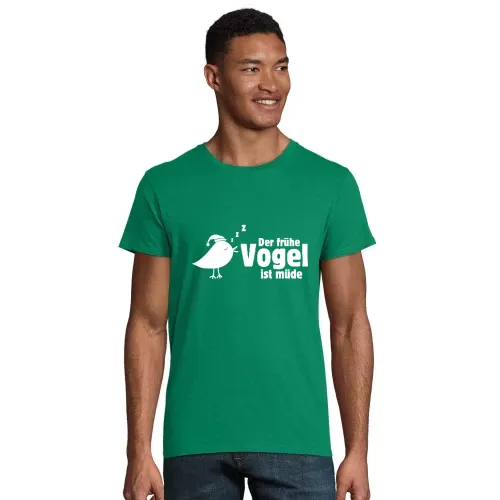 der frühe Vogel ist müde Männer T-Shirt