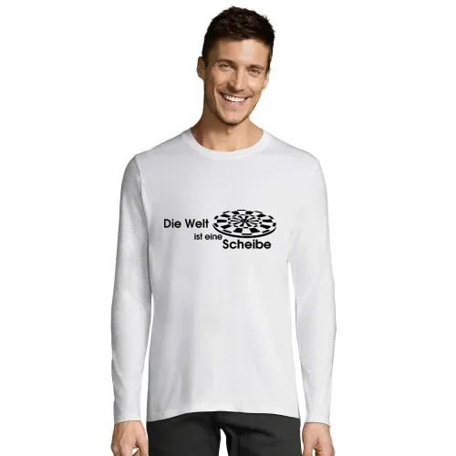 Die Welt ist eine Scheibe T-Shirt Männer Imperial LSL