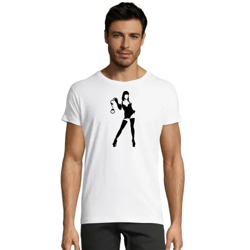 Domina mit Handschellen Männer T-Shirt